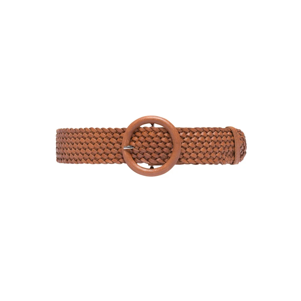 Depeche Boho Stijl Gevlochten Leren Riem Brown Dames