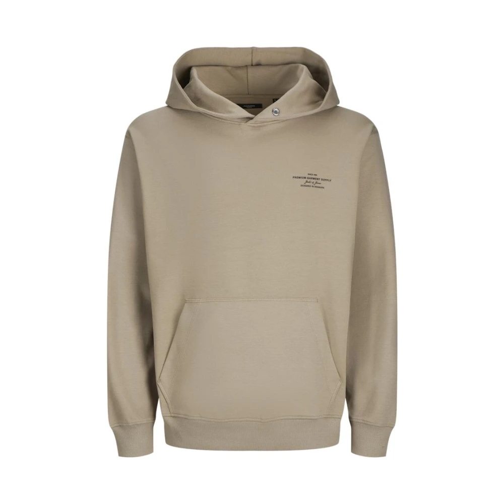 Jack & jones Premium Sweat Hoodie in Greige Beige Heren