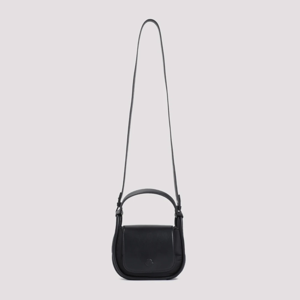 Moncler Zwarte Handtas met Leren Handvat Black Dames