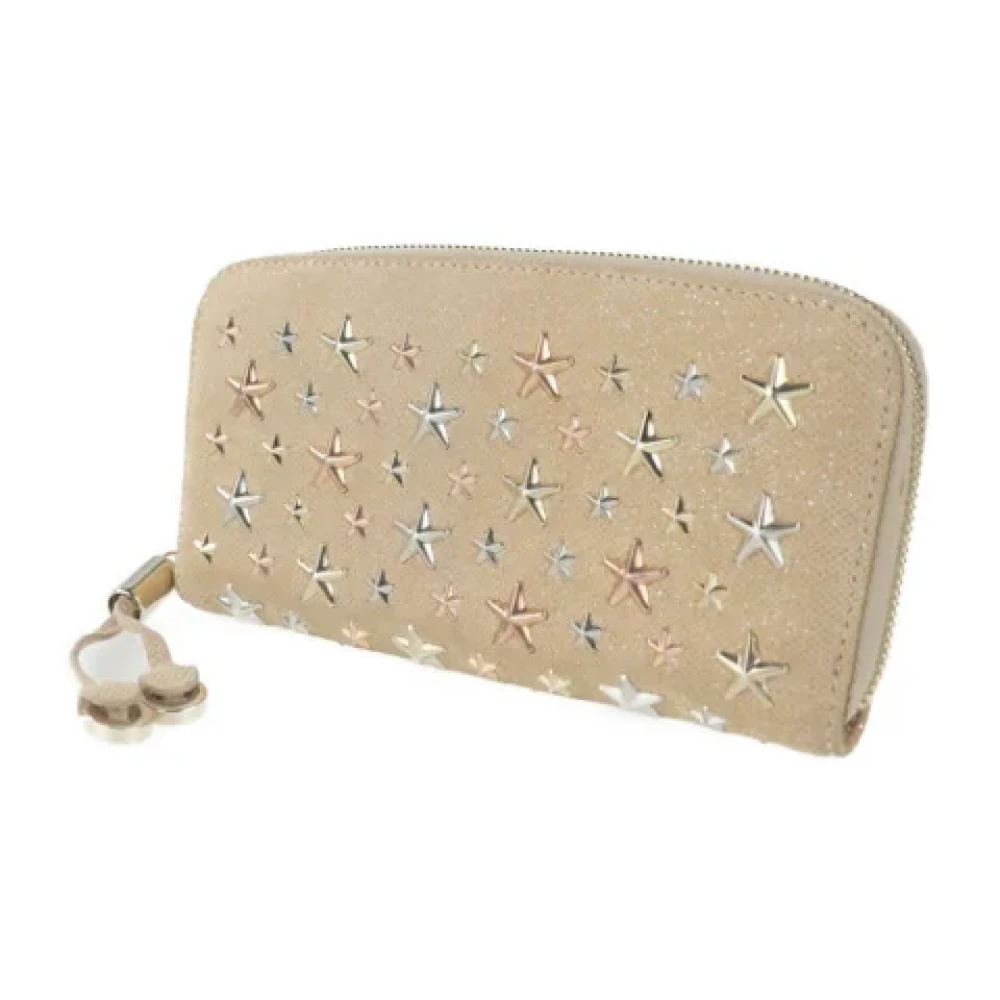 Jimmy Choo Pre-owned Canvas wallets Beige Dames