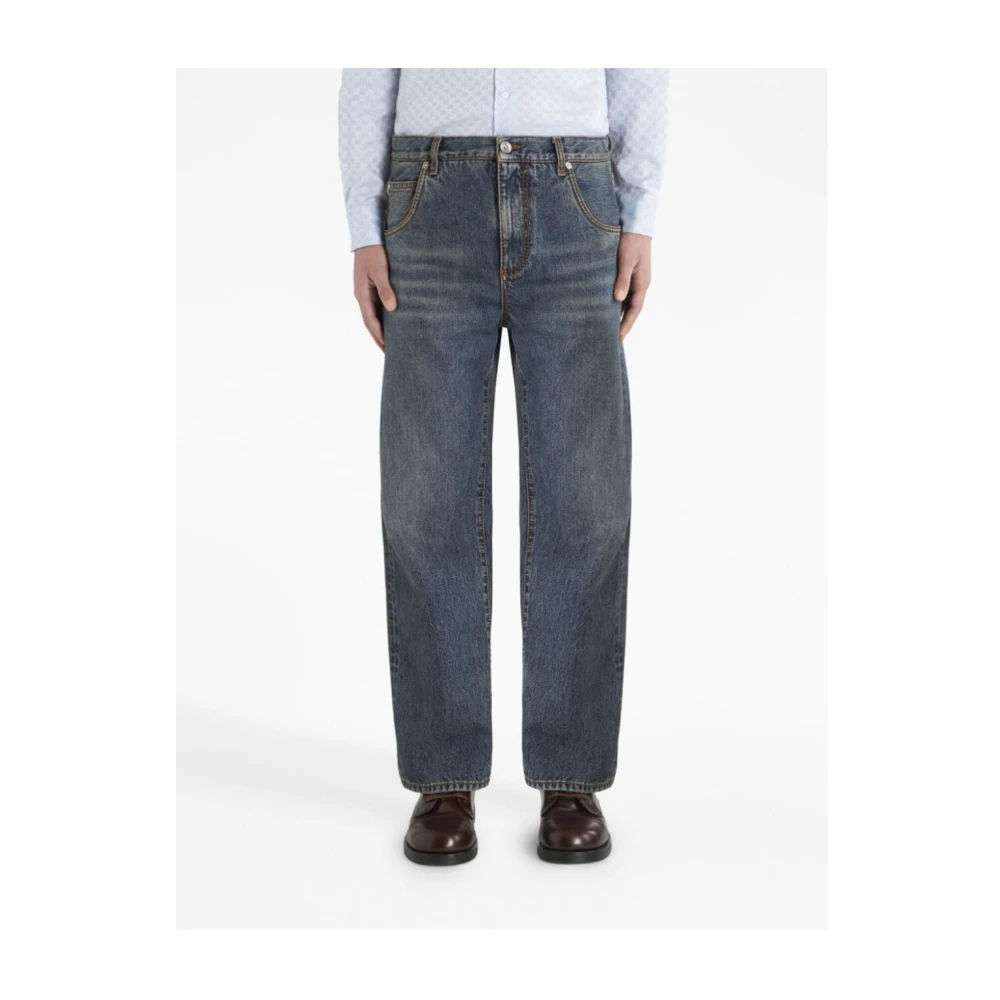 ETRO Easy Fit Jeans Blue Heren
