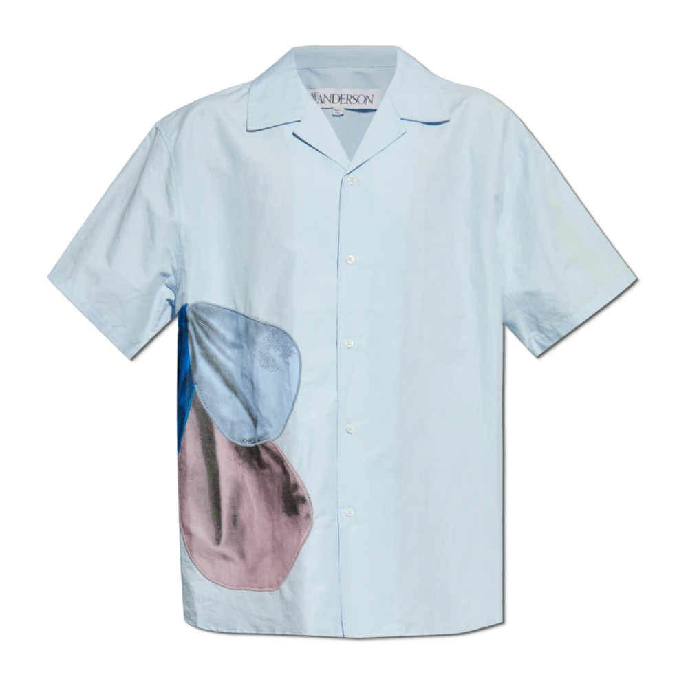 JW Anderson Kortemouwenshirt Blue Heren