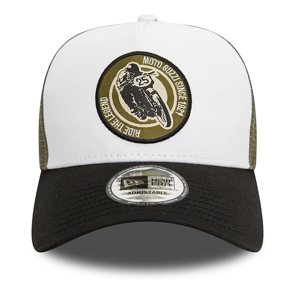 new era Wit Groen Moto Guzzi Trucker Hoed Multicolor Unisex
