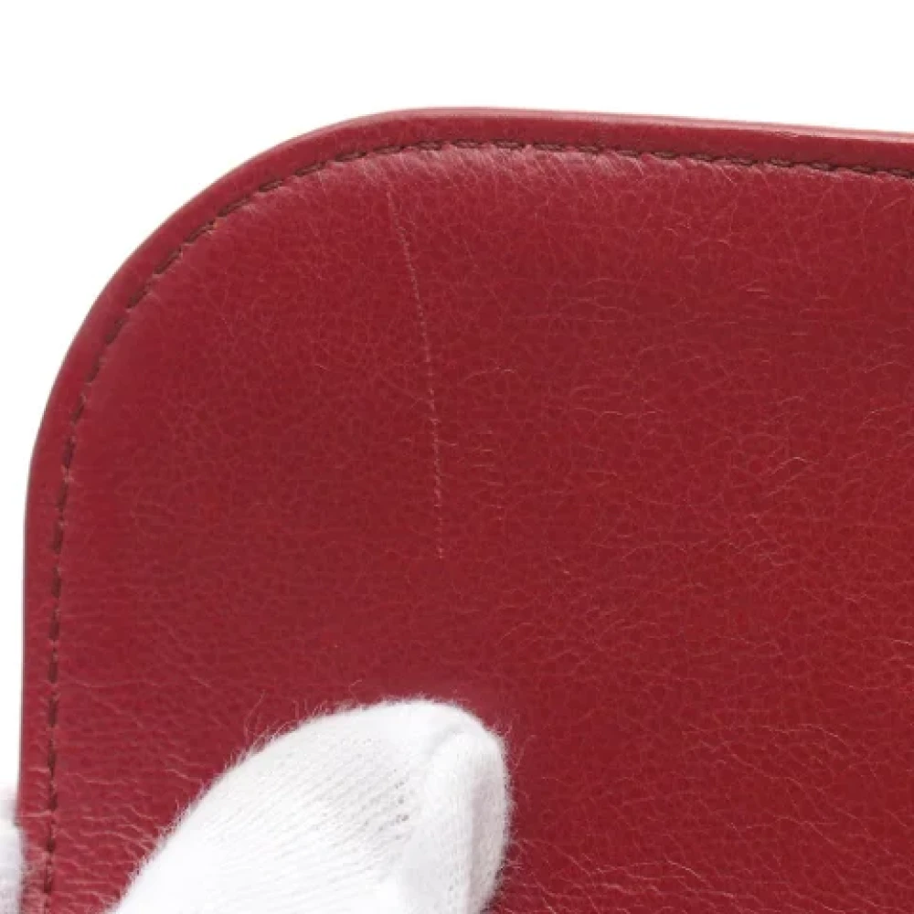 Chanel Vintage Pre-owned Leather chanel-bags Red Dames