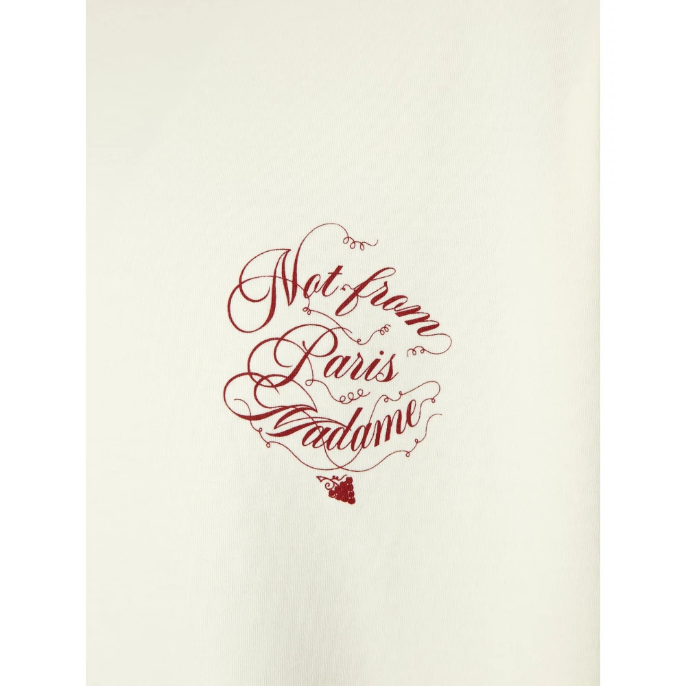 Drole de Monsieur Paris Slogan T-Shirt Vignes White Heren