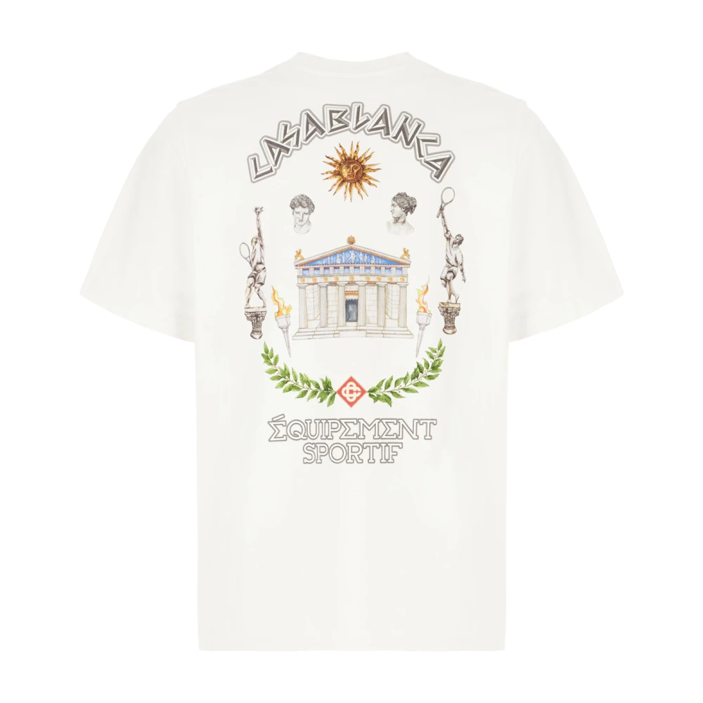 Casablanca Klassiek Katoenen T-Shirt White Heren