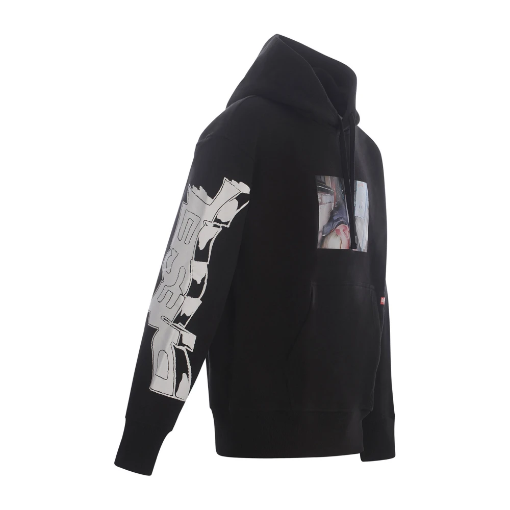 Diesel Comfortabele Sweatshirt voor dagelijks gebruik Black Heren