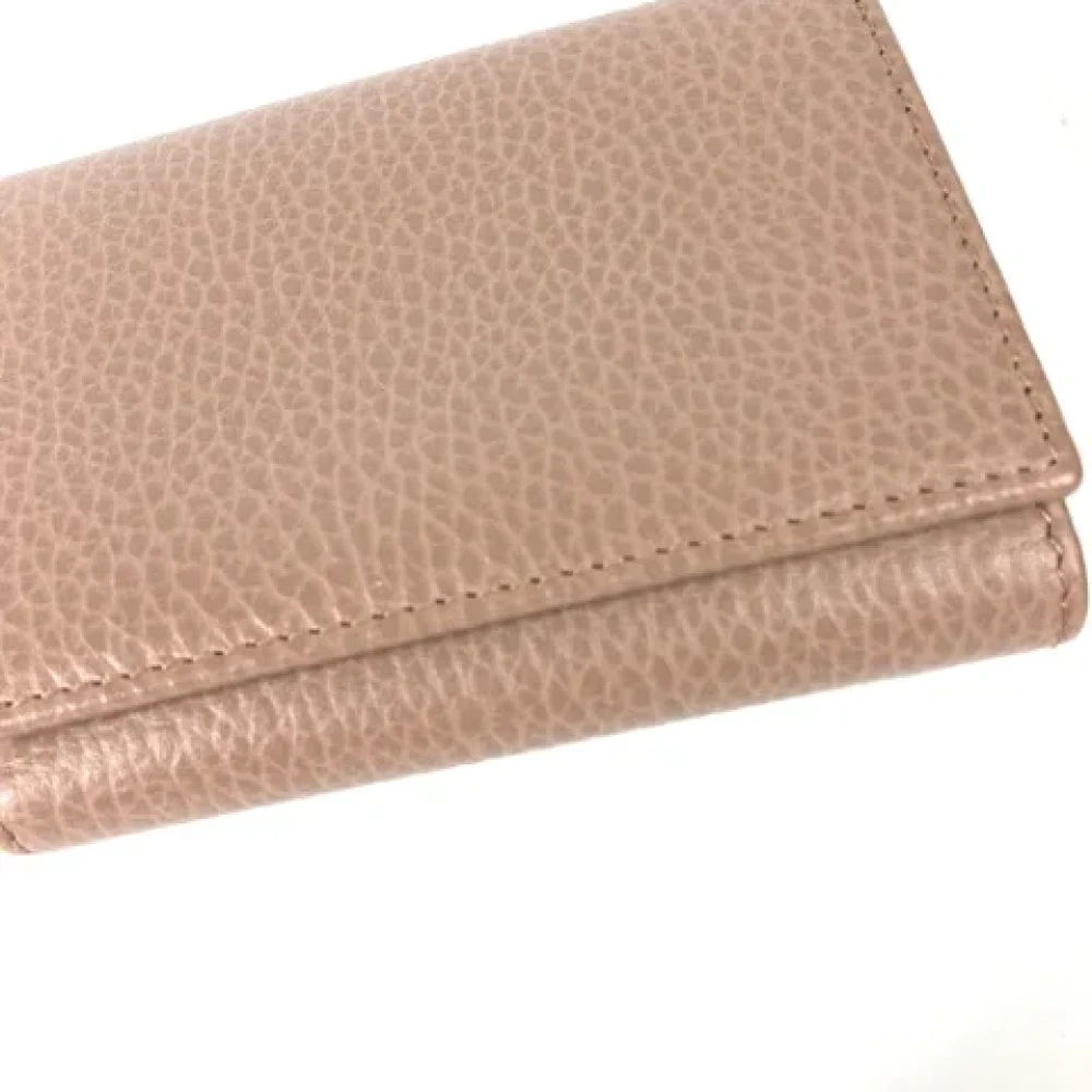 Gucci Vintage Pre-owned Leather wallets Beige Dames