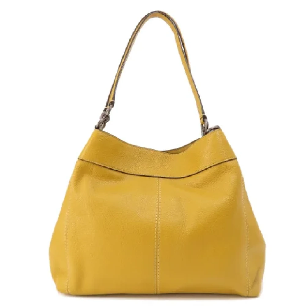 Coach Pre-owned Leather shoulder-bags Yellow Dames