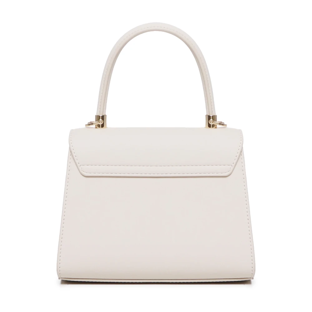 Love Moschino Ivoor Ecoleer Handtas met Schouderband White Dames