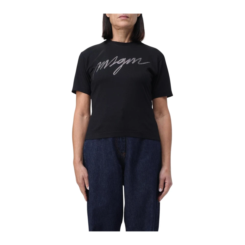 Msgm - Tops > T-Shirts - Black - Msgm - Modalova