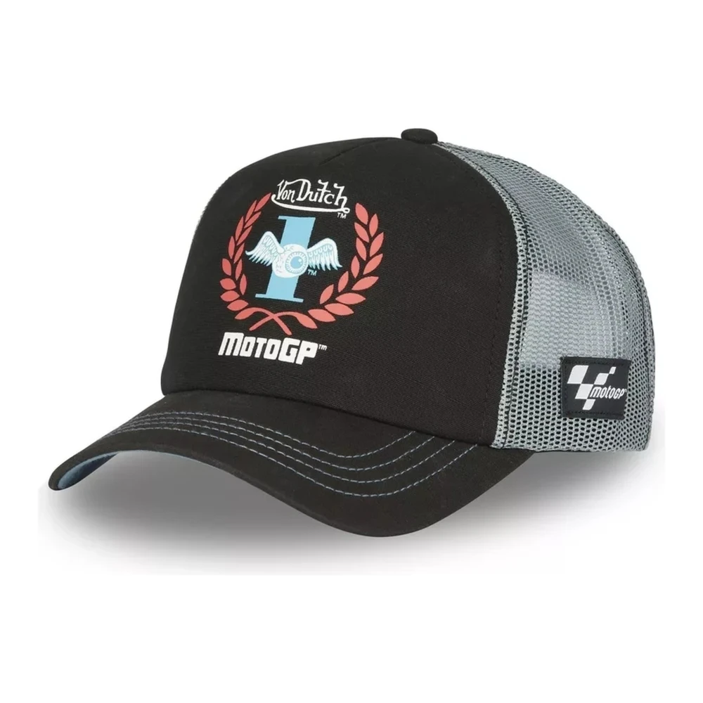 Von Dutch Zwarte Moto GP4 Trucker Cap Black Heren