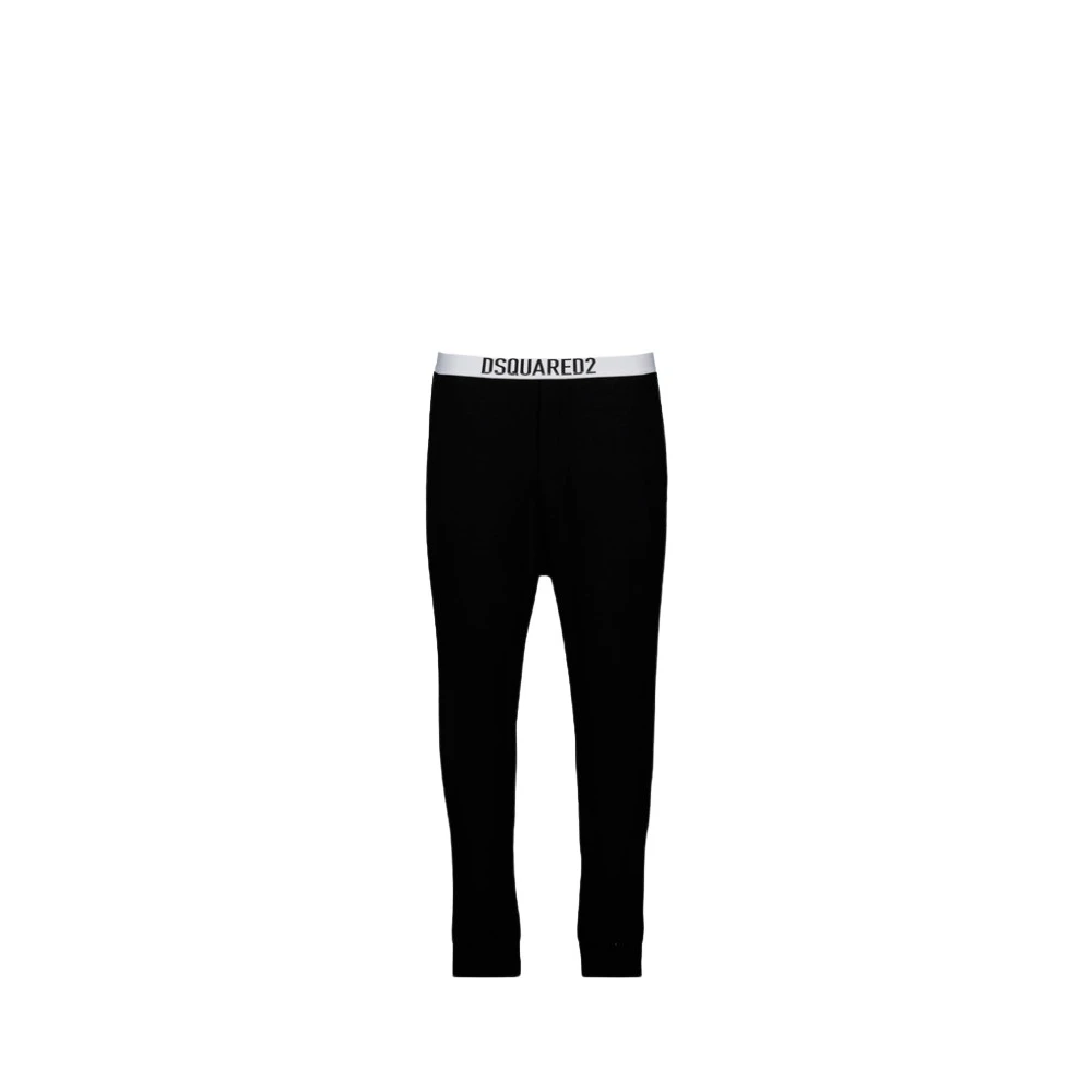 Dsquared2 Women's Black Logo Jogging Trousers - Size L- Bestseller 40 - Leggings - L - Trousers