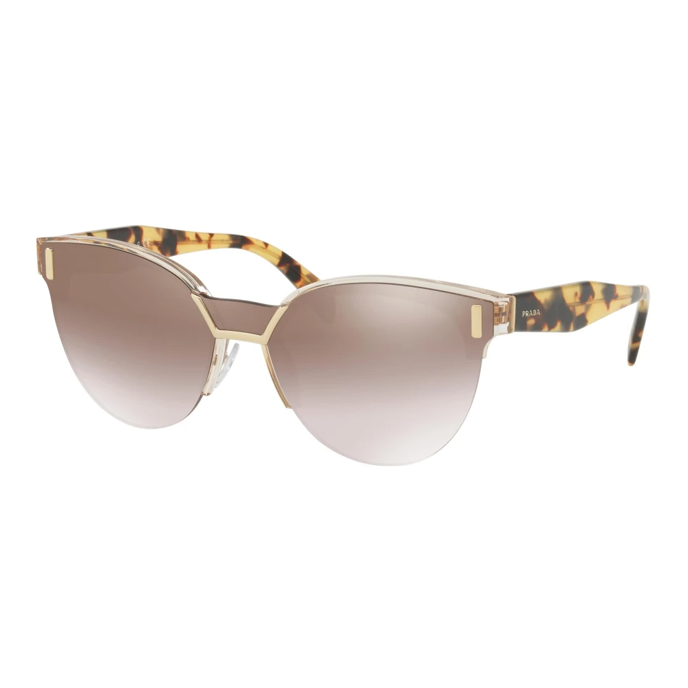 Prada Women's Brown Catwalk Sunglasses Silver Shaded - Sunglasses - 43 Mm - Accessories