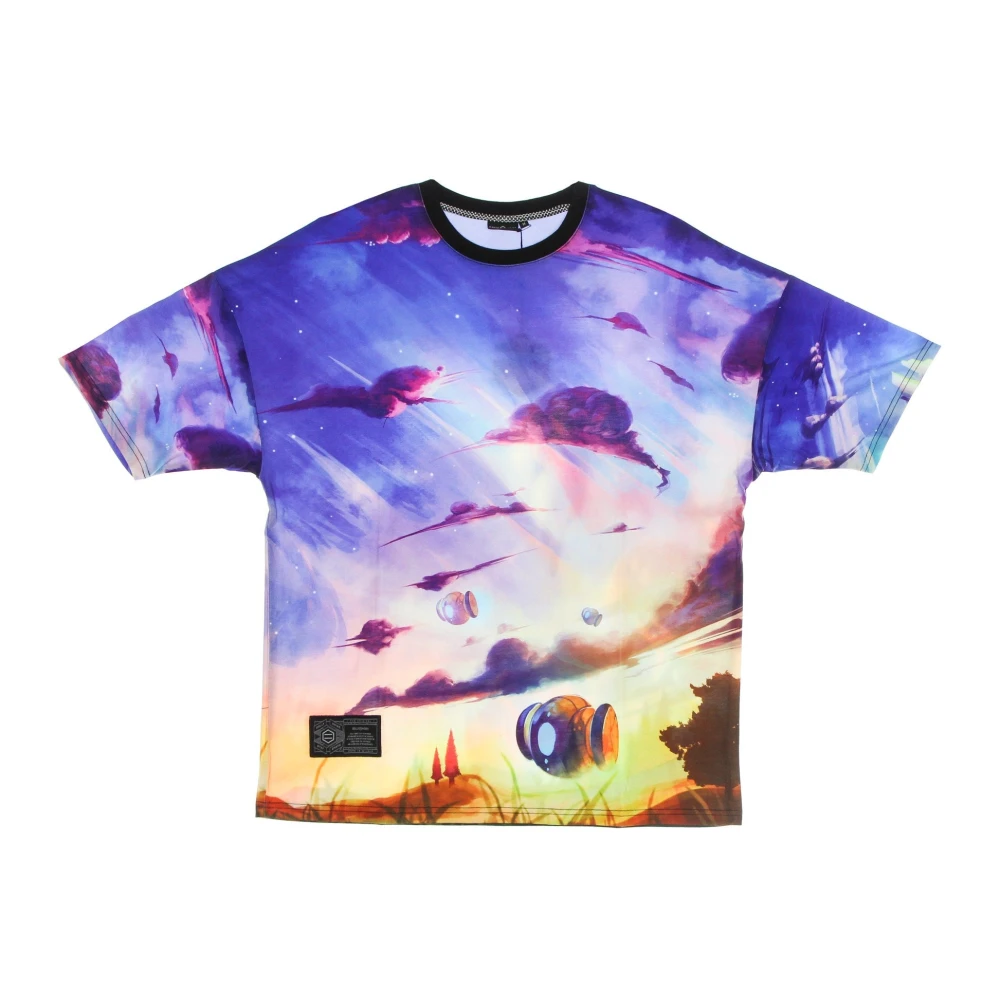 Dolly Noire Zonsondergang Oversize Tee Multi T-Shirt Multicolor Heren