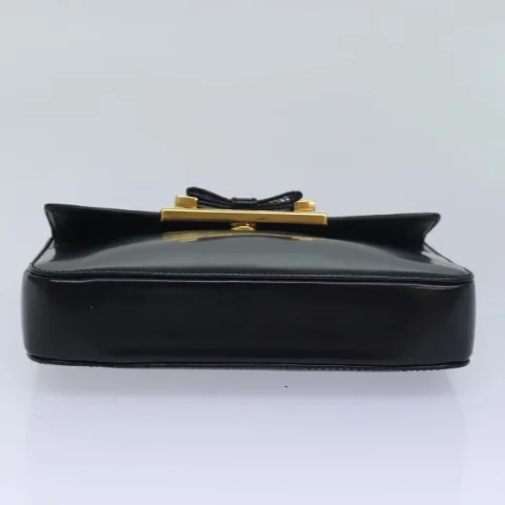 Prada Vintage Pre-owned Leather handbags Black Dames