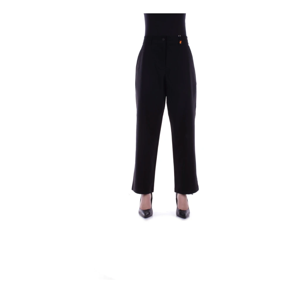 Save The Duck Wijde broek Black Dames