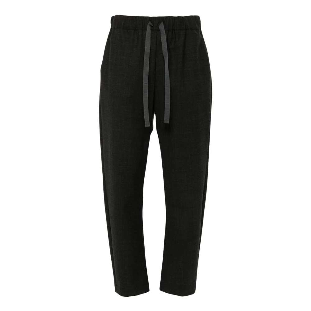 Semicouture Grijze Tapered Trekkoordbroek Gray Dames