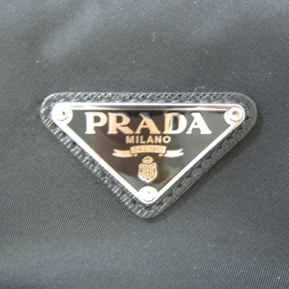 Prada Vintage Pre-owned Fabric shoulder-bags Black Dames
