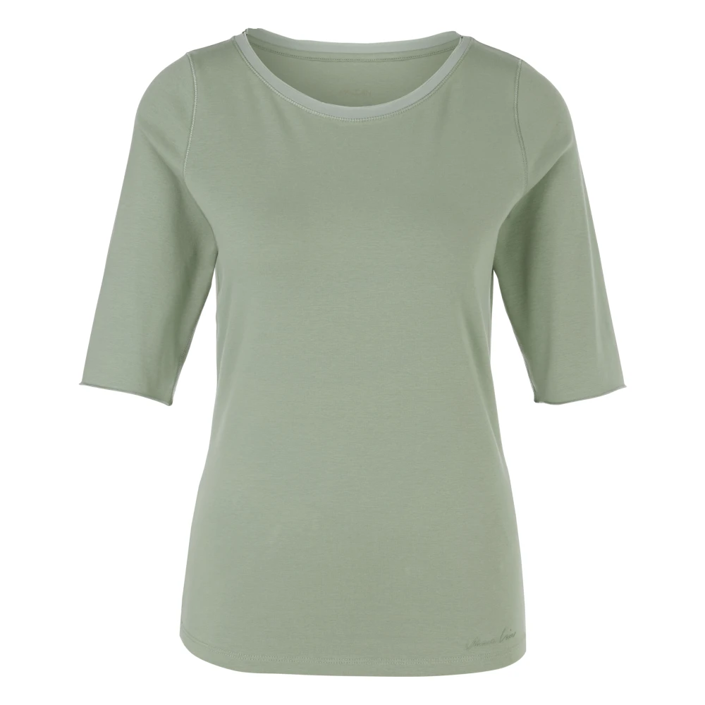 Marc Cain Casual Turn-up Sleeve T-Shirt Green Dames