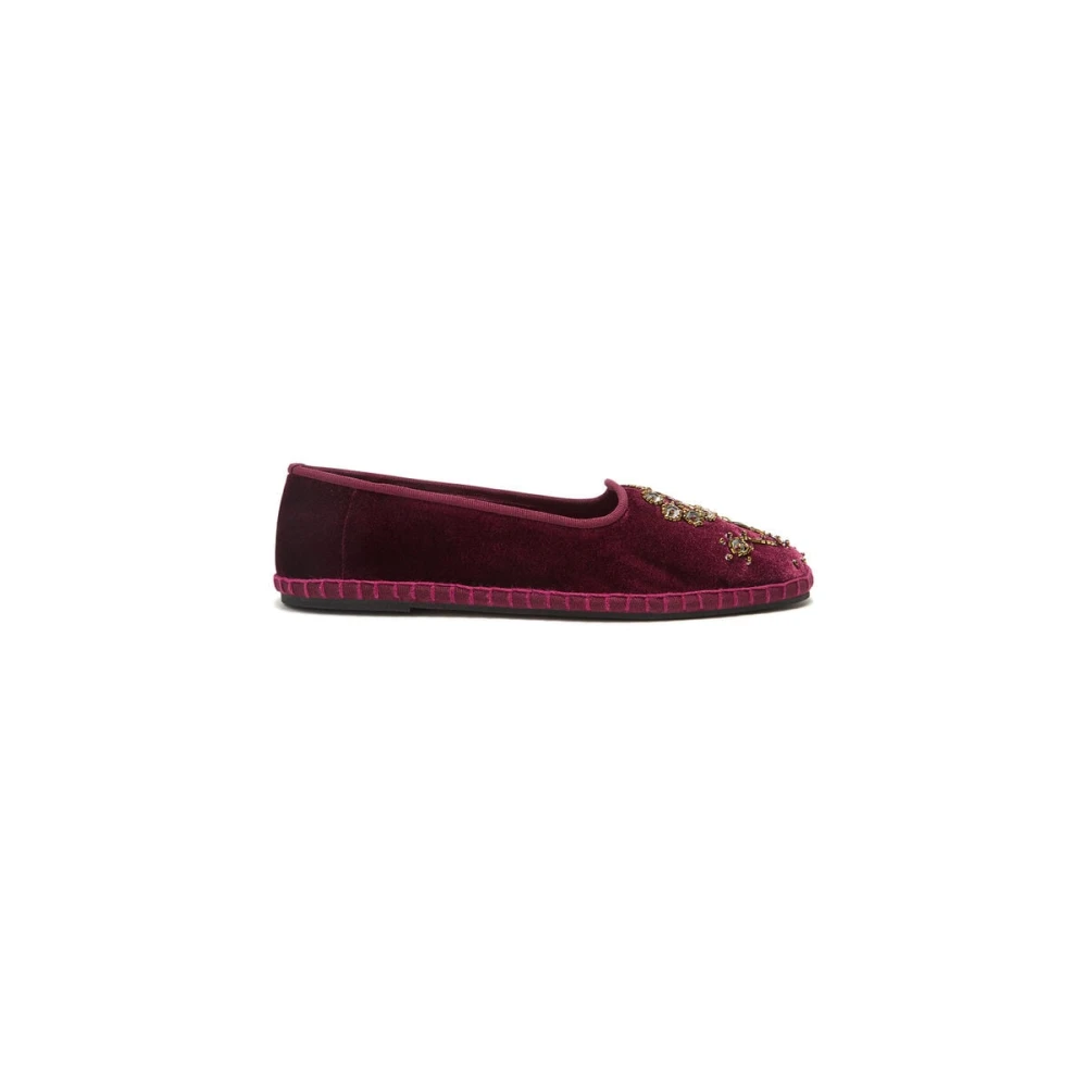 Maliparmi Women's Red Precious Velvet Babouche-Bijoux