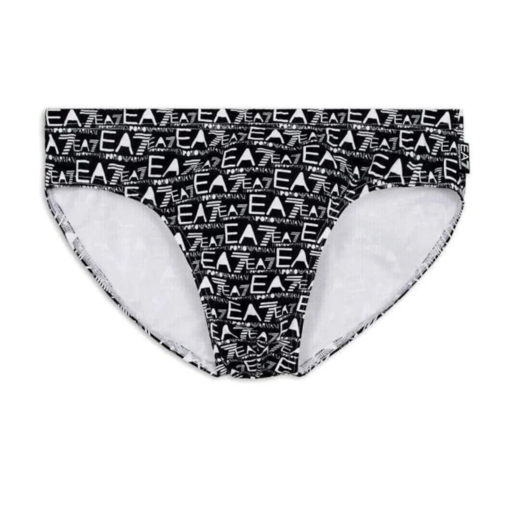 Emporio Armani Ea7 Herr Svart Badkläder S, Läder, Strandkläder Av Ea7