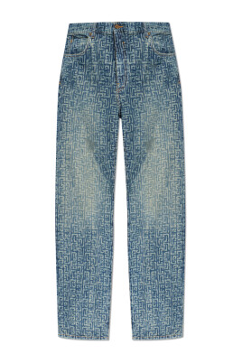 Jean Slim Imprimé Serpent Balmain Taille 36 - Occasion Très Bon état, Style Unique Et Audacieux