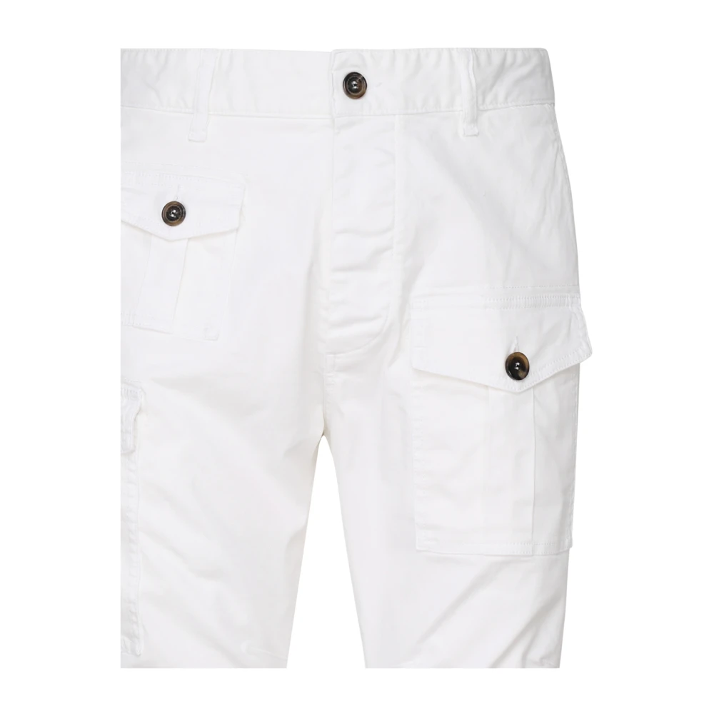 Dsquared2 Witte Katoenen Slim Fit Broek White Heren