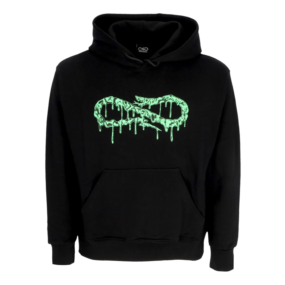 Propaganda Zwarte Logo Hoodie met Voorzak Black Heren