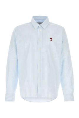 chemise-bleue-en-coton-a-boutons