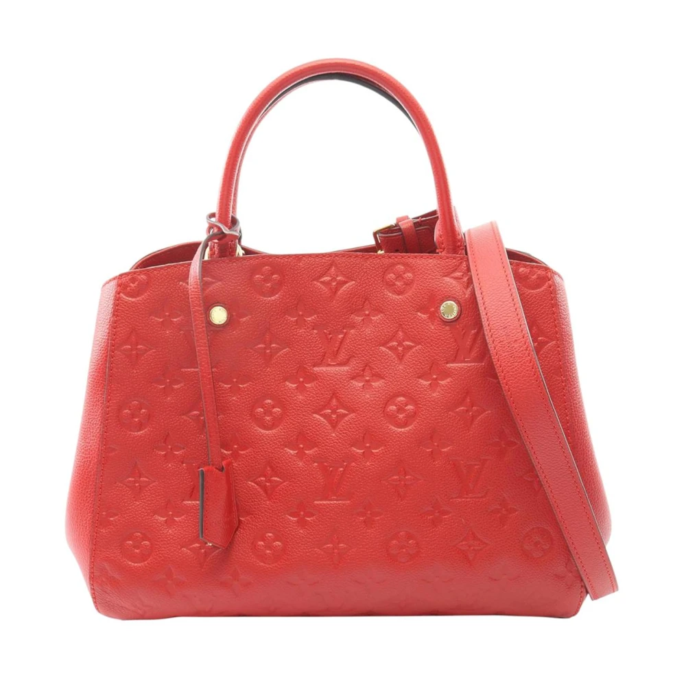 Louis Vuitton Vintage Women's Red Pre-Owned Vintage Monogram Empreinte Leather Satchel