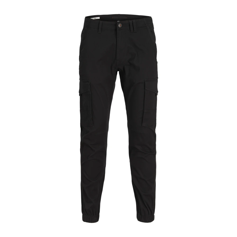 Jack & Jones Men's Black Slim-Fit Trousers,, Slim-Fit Trousers W31 L30