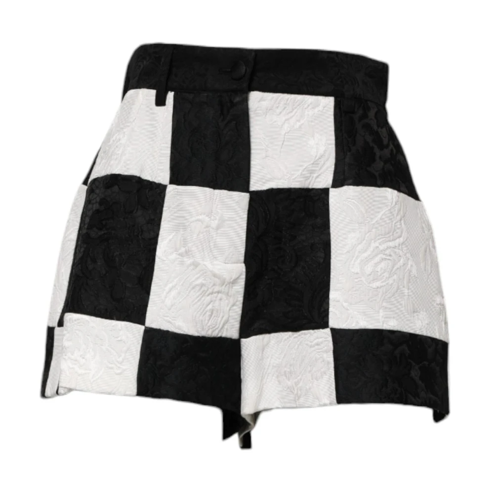 Dolce & Gabbana Women's Floral Brocade High Waist Shorts