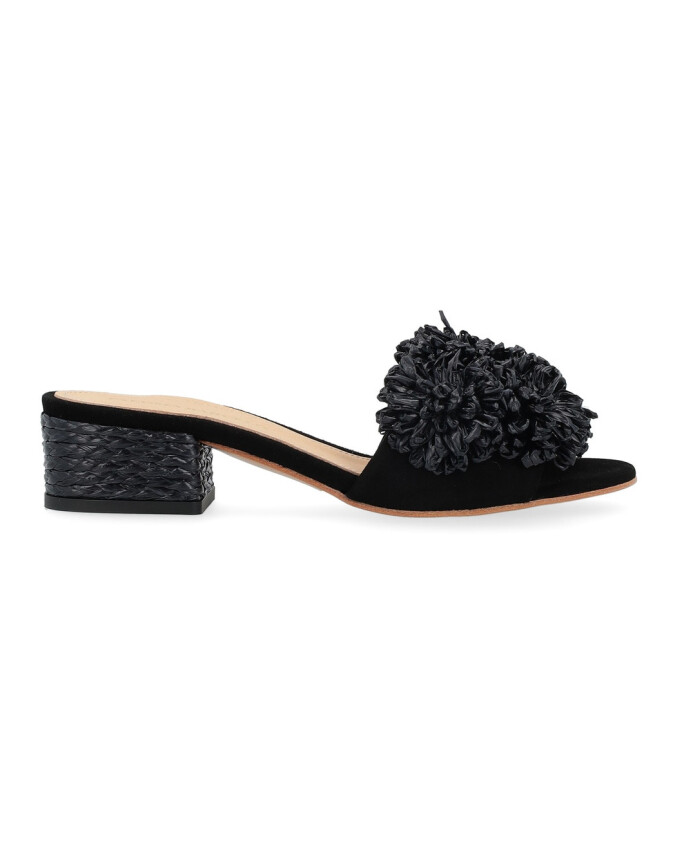 sandal-en-daim-noir-a-fleurs