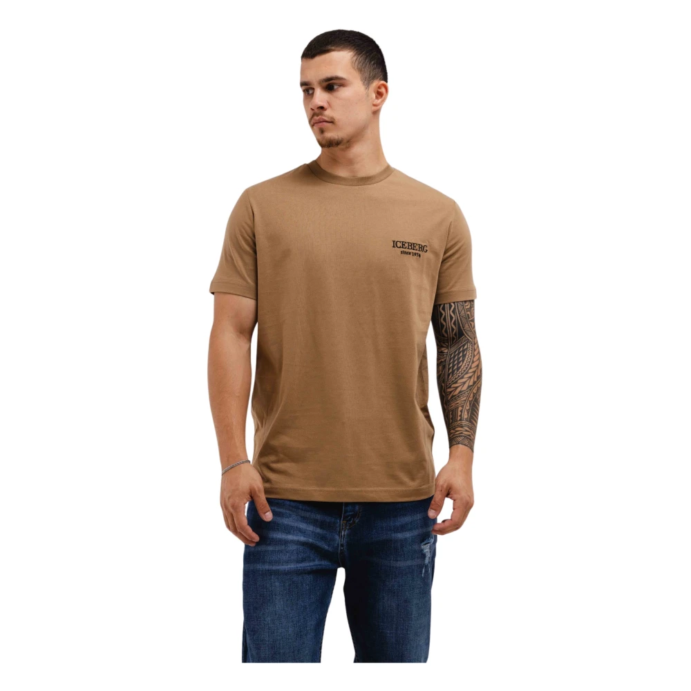 Iceberg Logo T-Shirt Bruin Heren Brown Heren