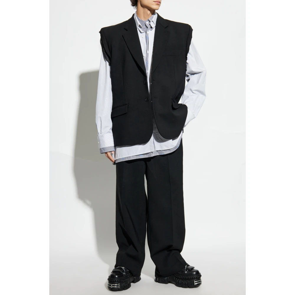 Vetements Wollen vest Black Heren