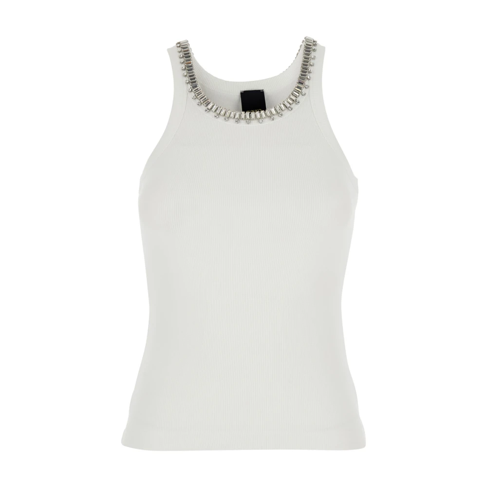 Pinko Women's White Redbull Canotta Costina Tank Design - Sleeveless Tops - Xs - Tops