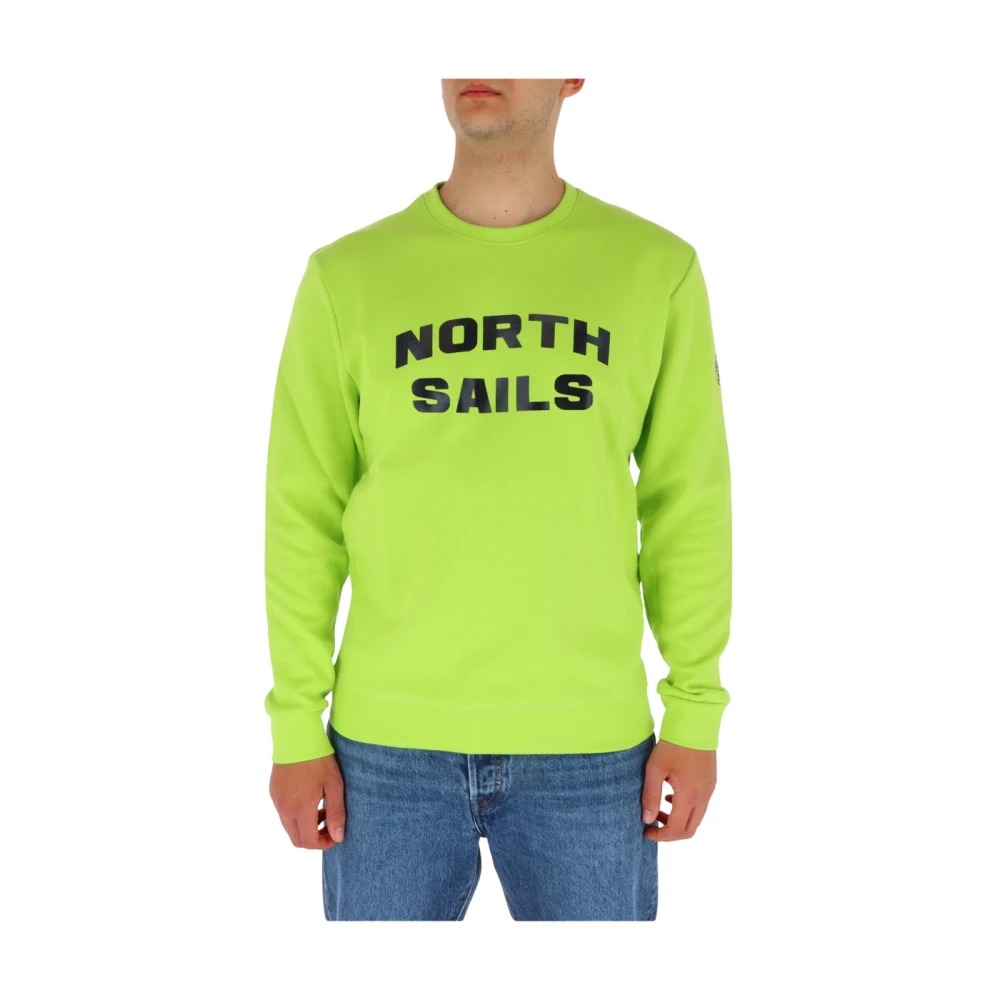 North Sails , Sweatshirts, Male, Green, L, Men Sweatshirts