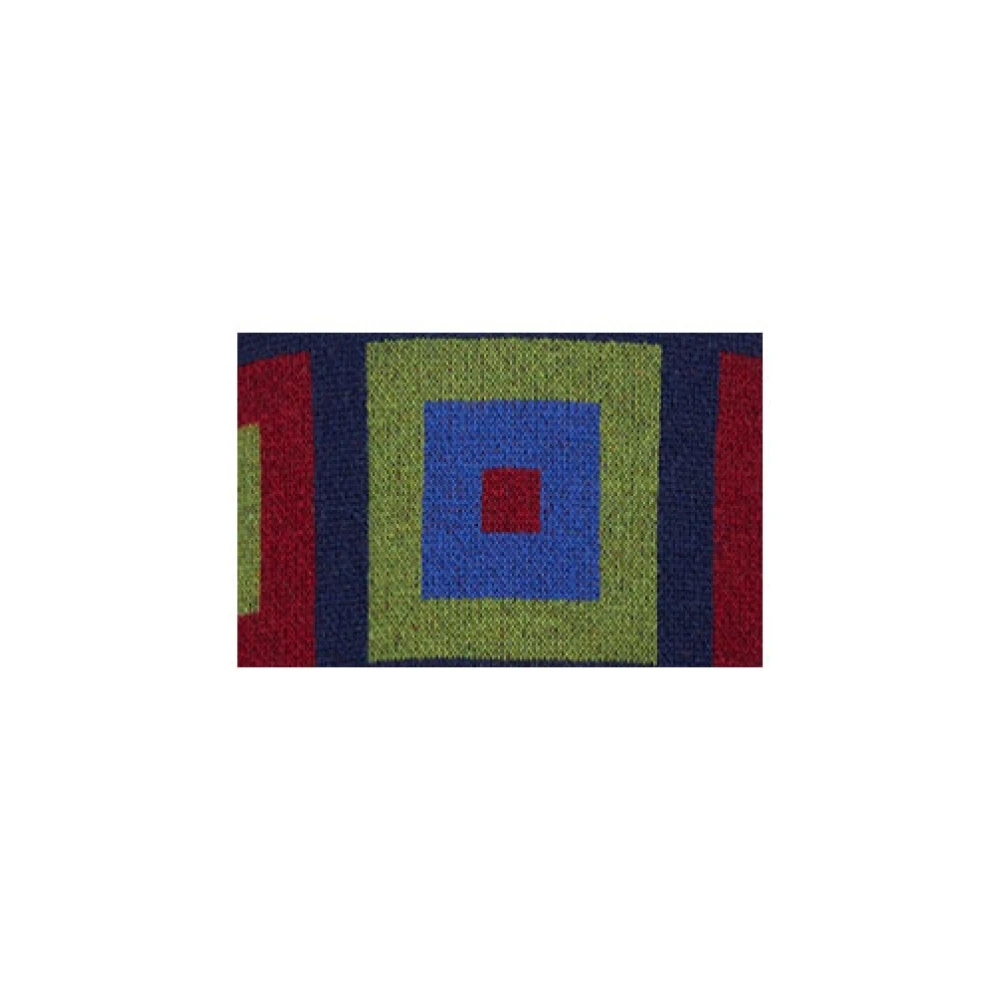Gallo Blauwe heren ronde hals met concentrisch vierkant motief Multicolor Heren
