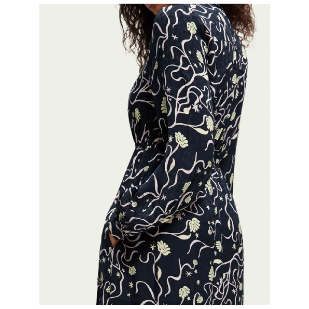 Scotch & Soda Gedrukte Overhemdjurk Blue Dames