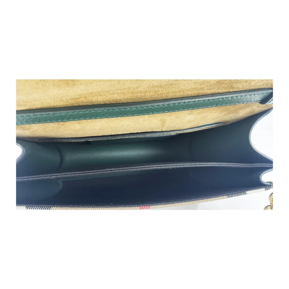 Burberry Groene Check Leren Crossbody Tas Multicolor Dames