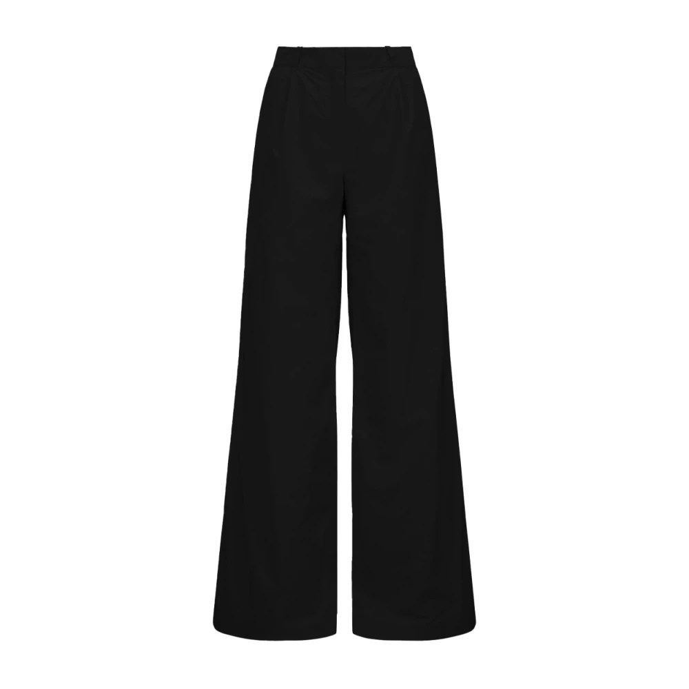 K-way Nylon Wide Leg Pants Black Dames