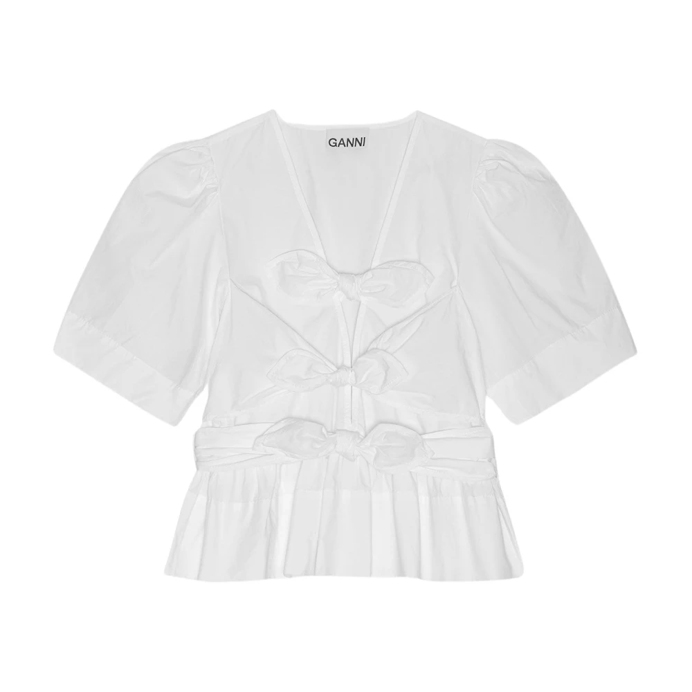 Ganni Donna Bianco Camicette 2XS, New,