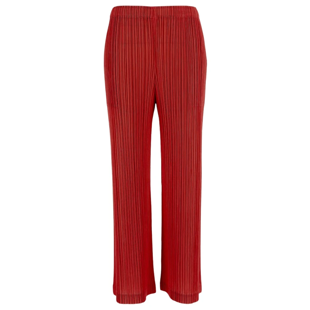 Issey Miyake Wide Trousers Red Dames