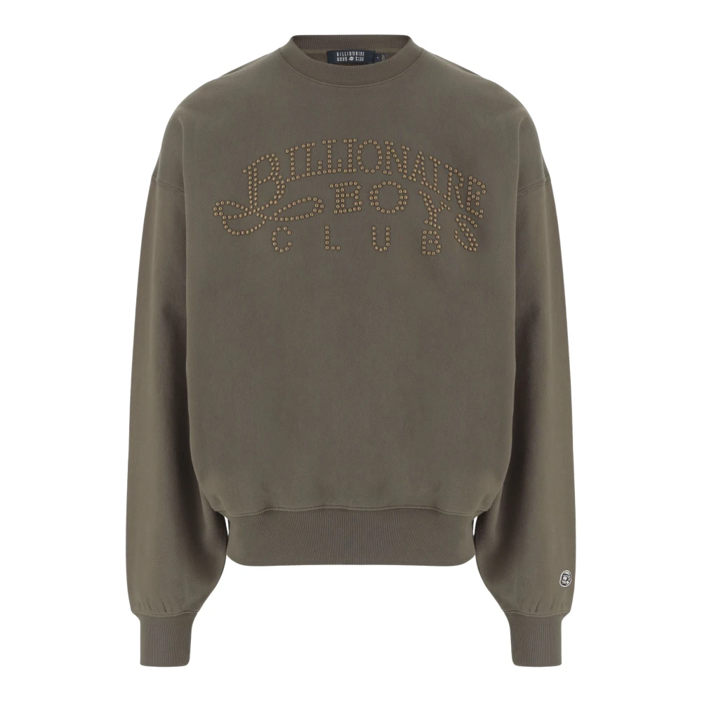 Billionaire Cotton Sweatshirt With Appliqué Logo - Male - Sweatshirts - Brown - L - Sweatshirts & Hoodies