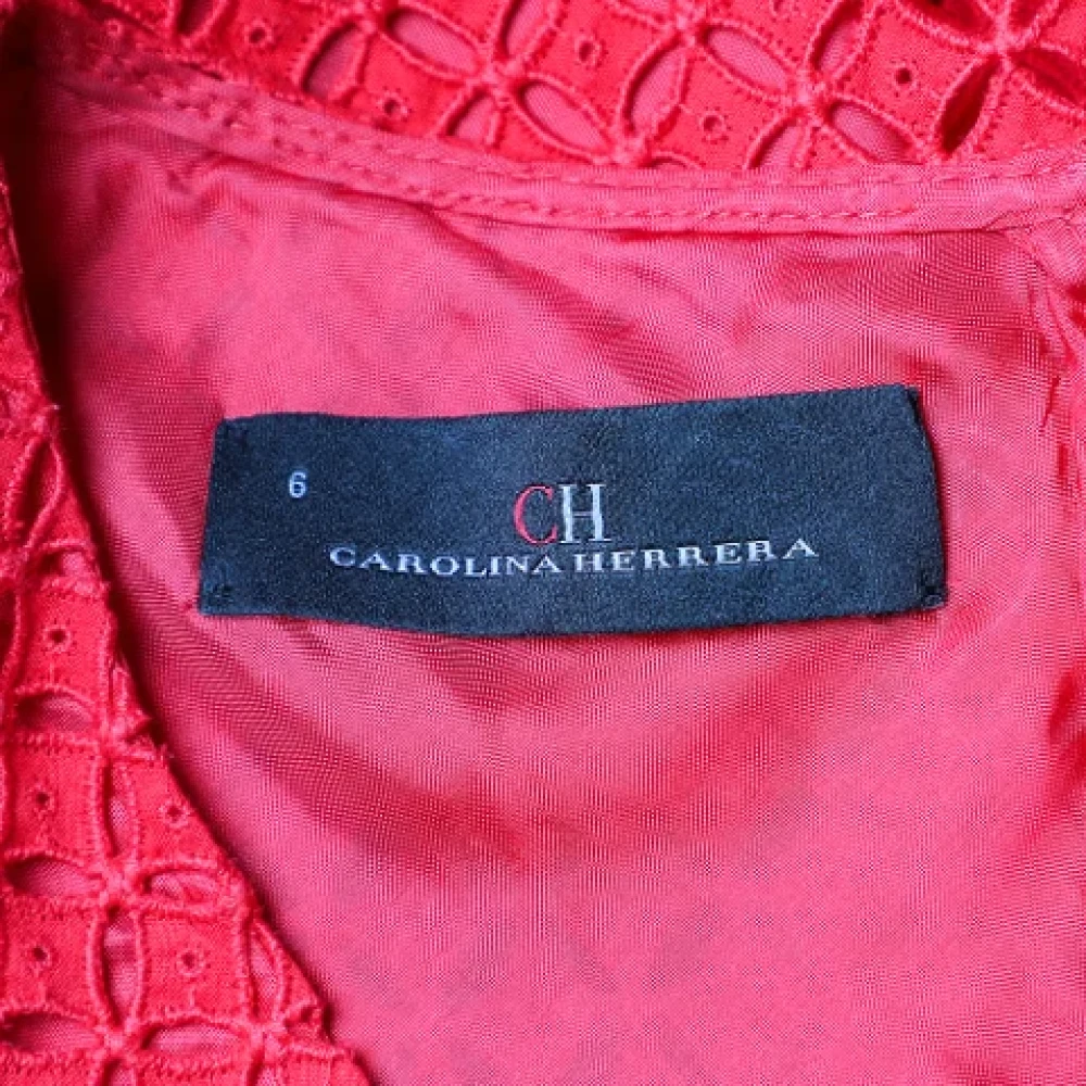 Carolina Herrera Pre-owned Lace dresses Red Dames