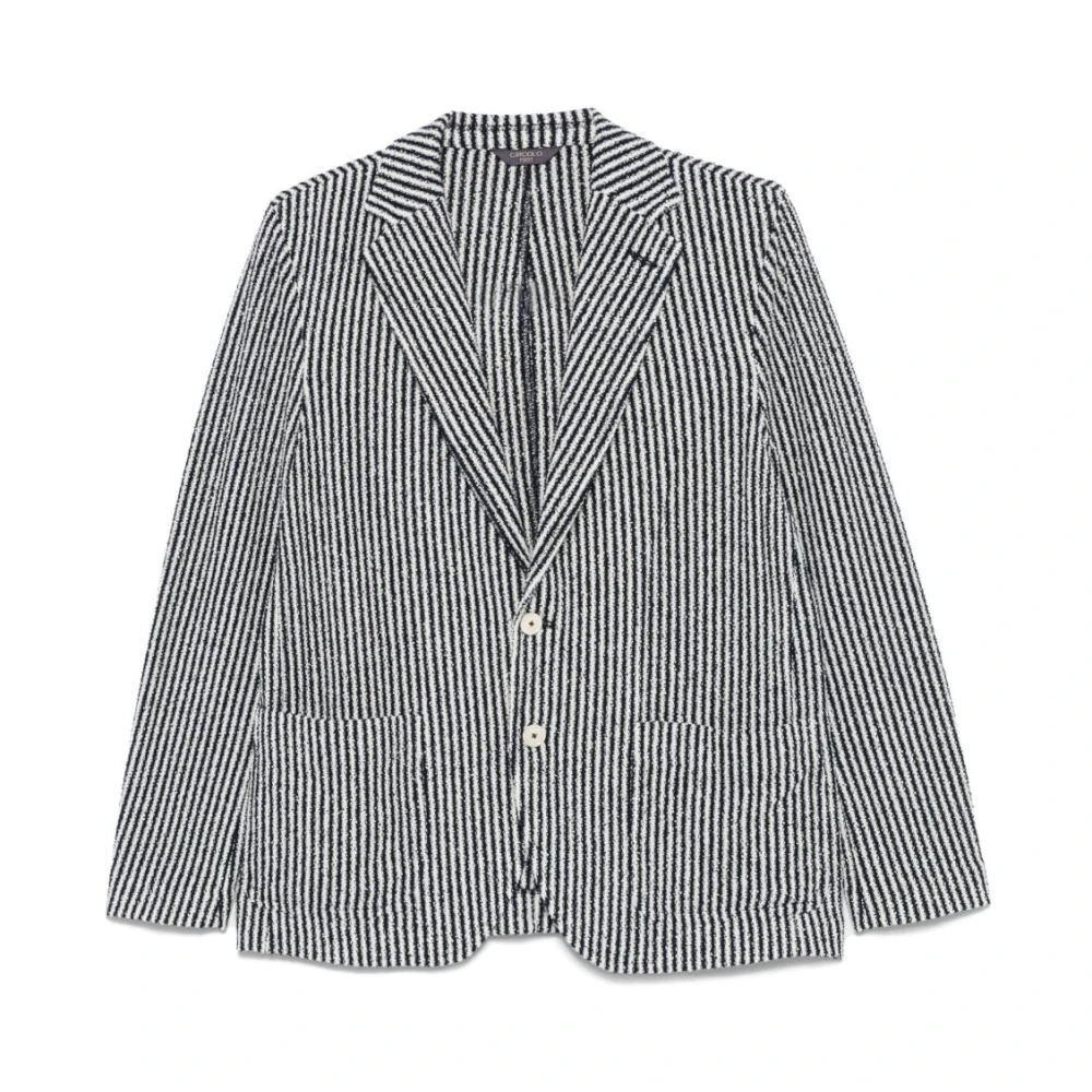 Circolo 1901 Men's Blue Button-Up Jacket With Pockets - Blazers - M - Jackets