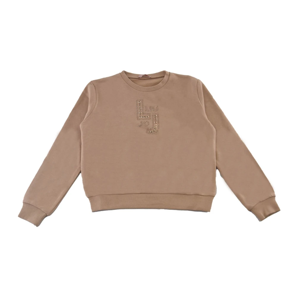 Liu Jo Glitter Logo Sweatshirt Beige, Unisex