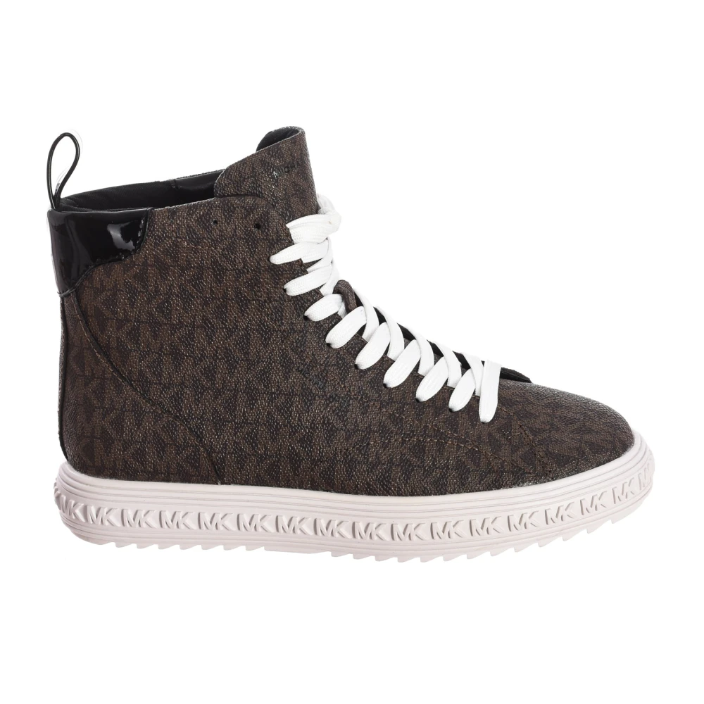 Michael Kors Grove Leren High Top Sneaker Dames Schoenen Bruin