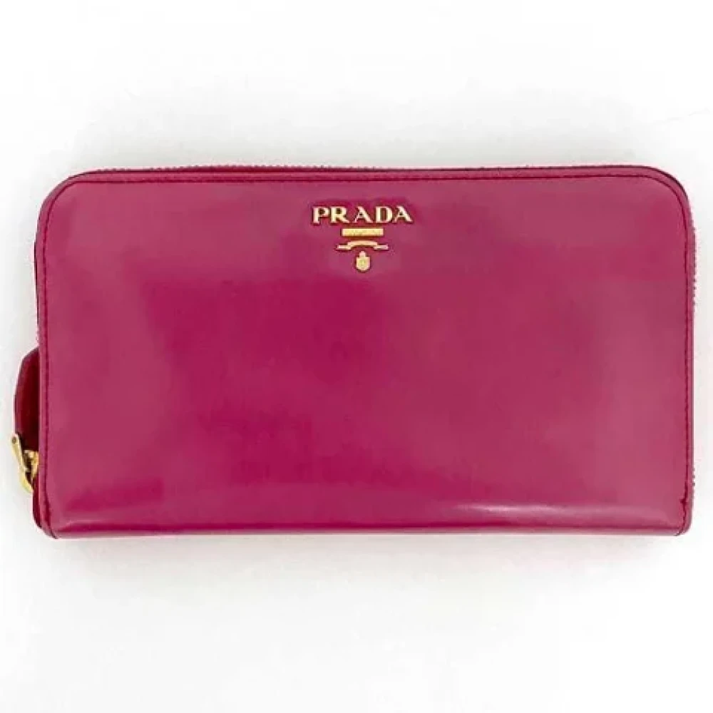 Prada Vintage Pre-owned Leather wallets Pink Dames